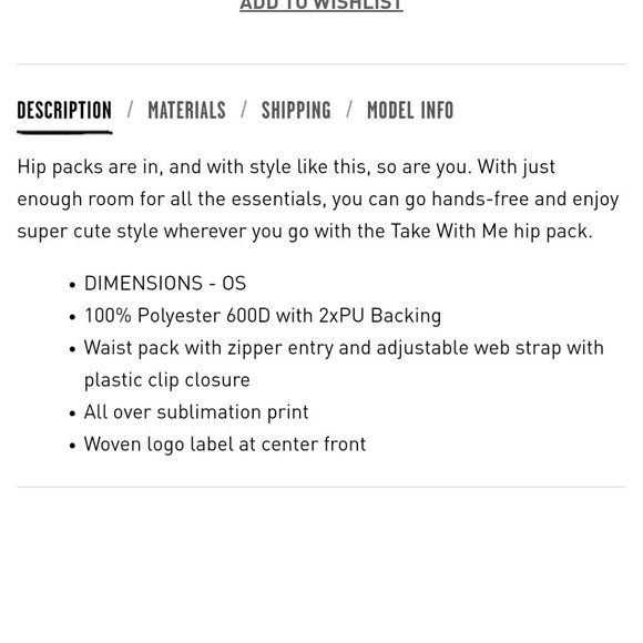 NWT New with tag VOLCOM take with me hip pack fanny pack bag - Picture 8 of 9